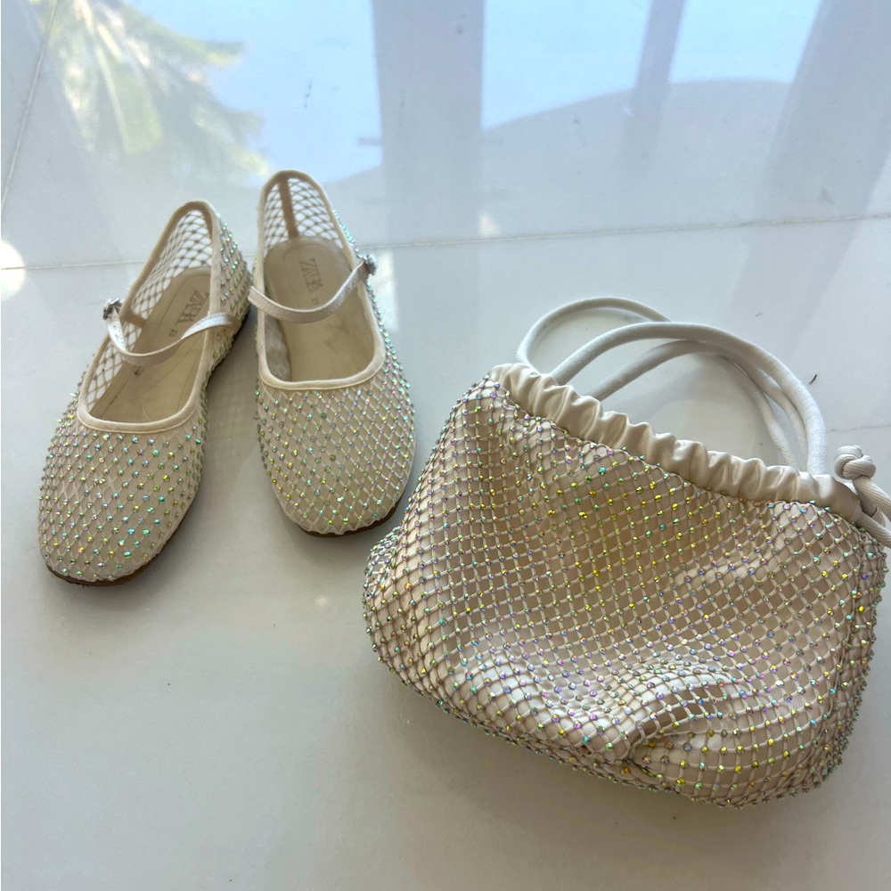 Matching girls Zara shoes and bag
